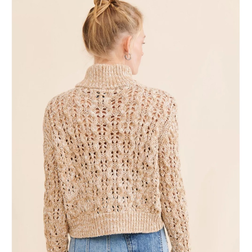 BDG Urban Outfitters Killian Quarter-Zip Pointelle Sweater NWOT - Picture 9 of 15